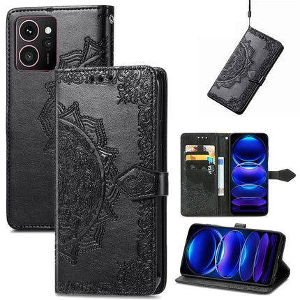 For HMD Skyline Wallet Case Mandala Flower Leather Phone Cover Stand View