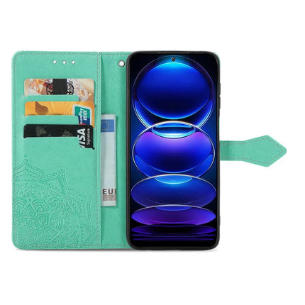 For HMD Skyline Wallet Case Mandala Flower Leather Phone Cover Stand View