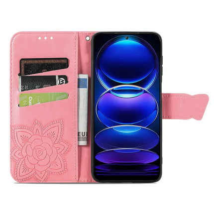 For HMD Skyline Case PU Leather Wallet Phone Cover Butterfly Pattern