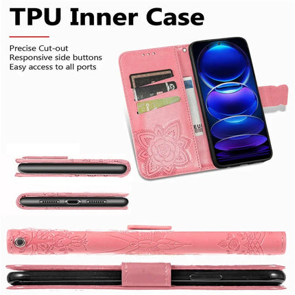 For HMD Skyline Case PU Leather Wallet Phone Cover Butterfly Pattern