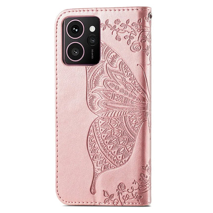 For HMD Skyline Case PU Leather Wallet Phone Cover Butterfly Pattern