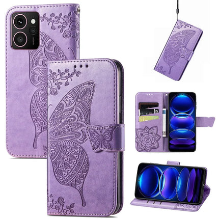 For HMD Skyline Case PU Leather Wallet Phone Cover Butterfly Pattern