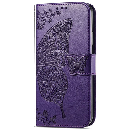 For HMD Skyline Case PU Leather Wallet Phone Cover Butterfly Pattern