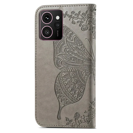 For HMD Skyline Case PU Leather Wallet Phone Cover Butterfly Pattern