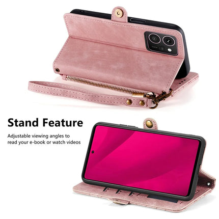 For HMD Skyline Case Zipper Wallet Geometry Lines Leather Phone Cover