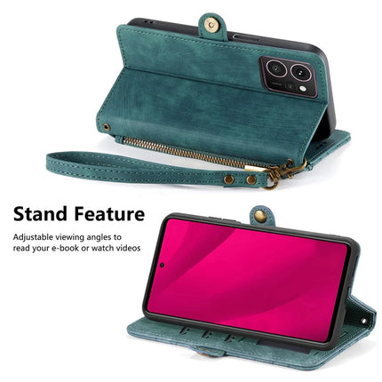 For HMD Skyline Case Zipper Wallet Geometry Lines Leather Phone Cover