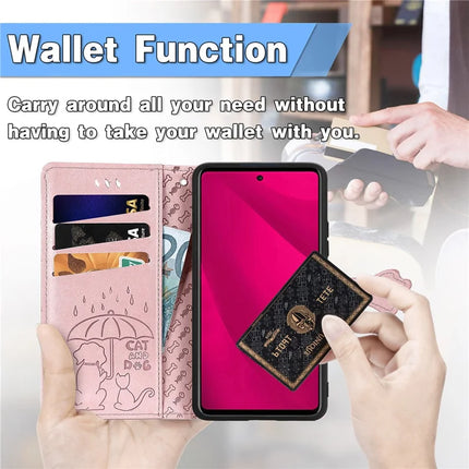 For HMD Skyline Case Leather Wallet Flip Phone Cover Cute Cat Dog Pattern