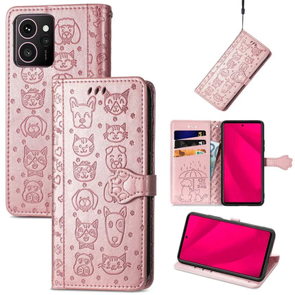 For HMD Skyline Case Leather Wallet Flip Phone Cover Cute Cat Dog Pattern