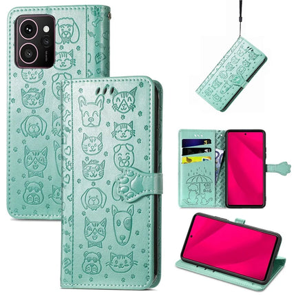 For HMD Skyline Case Leather Wallet Flip Phone Cover Cute Cat Dog Pattern