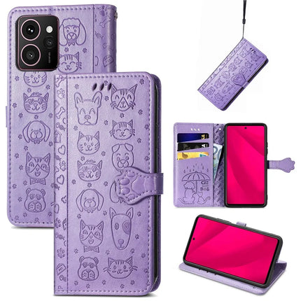For HMD Skyline Case Leather Wallet Flip Phone Cover Cute Cat Dog Pattern