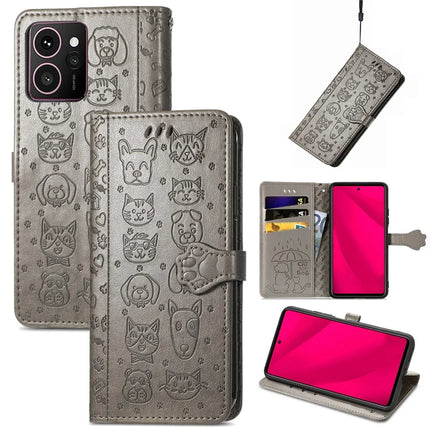 For HMD Skyline Case Leather Wallet Flip Phone Cover Cute Cat Dog Pattern