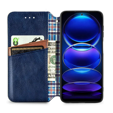 For HMD Skyline PU Leather Case Rhombus Imprint Wallet Stand Phone Cover