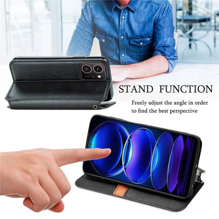 For HMD Skyline PU Leather Case Rhombus Imprint Wallet Stand Phone Cover