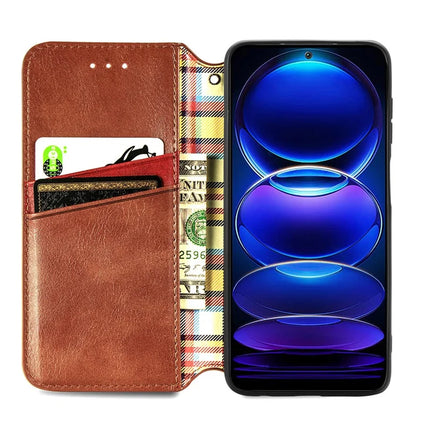 For HMD Skyline PU Leather Case Rhombus Imprint Wallet Stand Phone Cover