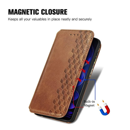 For HMD Skyline PU Leather Case Rhombus Imprint Wallet Stand Phone Cover