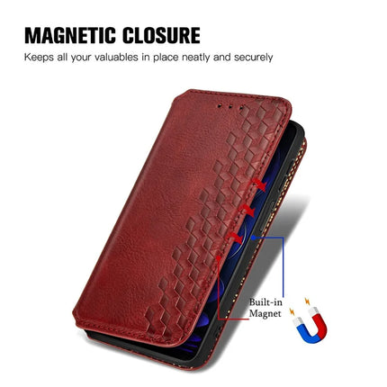 For HMD Skyline PU Leather Case Rhombus Imprint Wallet Stand Phone Cover