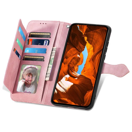 For Motorola Moto G35 5G Case Zipper Wallet PU Leather Flower Imprint Phone Cover