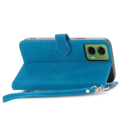 For Motorola Moto G35 5G Case Zipper Wallet PU Leather Flower Imprint Phone Cover