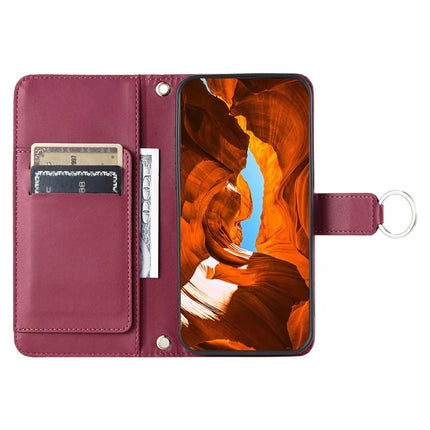 For Samsung Galaxy A05 4G Crossbody Leather Case Ring Buckle Wallet Stand Rhombus Mobile Cover
