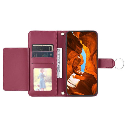 For Samsung Galaxy A05 4G Crossbody Leather Case Ring Buckle Wallet Stand Rhombus Mobile Cover