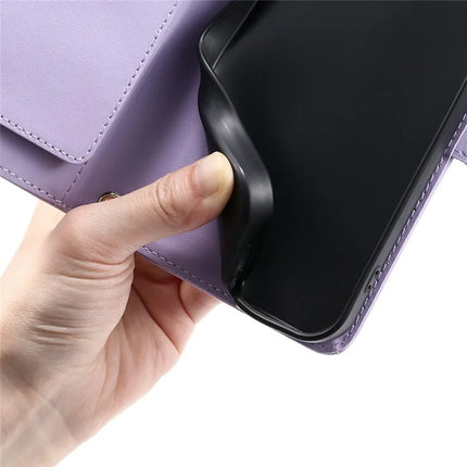 For Samsung Galaxy A05 4G Crossbody Leather Case Ring Buckle Wallet Stand Rhombus Mobile Cover