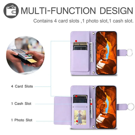 For Samsung Galaxy A05 4G Crossbody Leather Case Ring Buckle Wallet Stand Rhombus Mobile Cover