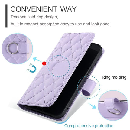For Samsung Galaxy A05 4G Crossbody Leather Case Ring Buckle Wallet Stand Rhombus Mobile Cover