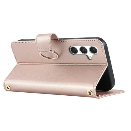 For Samsung Galaxy A05s 4G Crossbody Leather Case Ring Buckle Wallet Stand Rhombus Mobile Cover