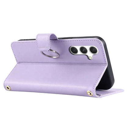For Samsung Galaxy A05s 4G Crossbody Leather Case Ring Buckle Wallet Stand Rhombus Mobile Cover