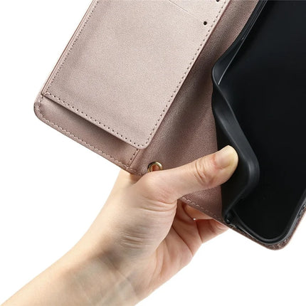 For Samsung Galaxy A06 Crossbody Leather Case Ring Buckle Wallet Stand Rhombus Mobile Cover