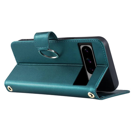 For Google Pixel 8 Pro Crossbody Leather Case Ring Buckle Wallet Stand Rhombus Mobile Cover