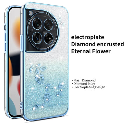 KADEM For OnePlus 12 5G Case Dragonfly Kickstand TPU Flowers Glitter Phone Cover