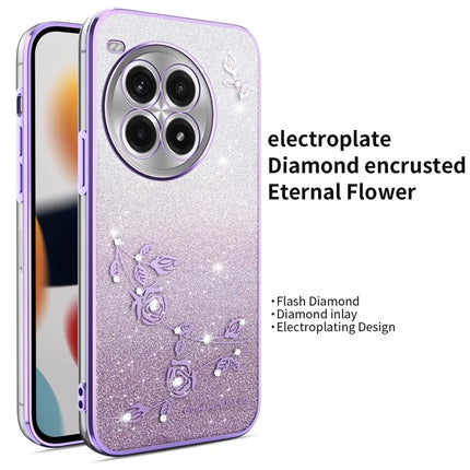 KADEM For OnePlus Ace 3 Pro 5G Case Dragonfly Kickstand TPU Flowers Glitter Phone Cover