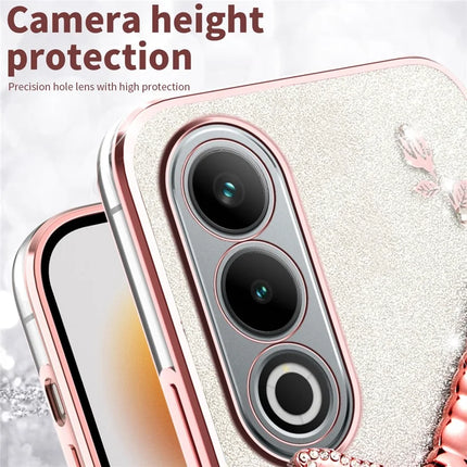 KADEM For OnePlus Ace 3V 5G Case Dragonfly Kickstand TPU Flowers Glitter Phone Cover