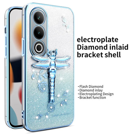 KADEM For OnePlus Ace 3V 5G Case Dragonfly Kickstand TPU Flowers Glitter Phone Cover