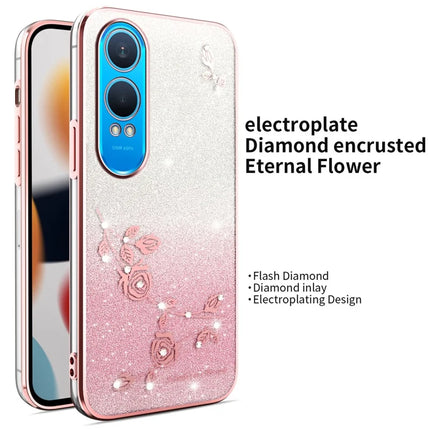 KADEM For OnePlus Nord CE4 Lite 5G Case Dragonfly Kickstand TPU Flowers Glitter Phone Cover