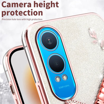KADEM For OnePlus Nord CE4 Lite 5G Case Dragonfly Kickstand TPU Flowers Glitter Phone Cover