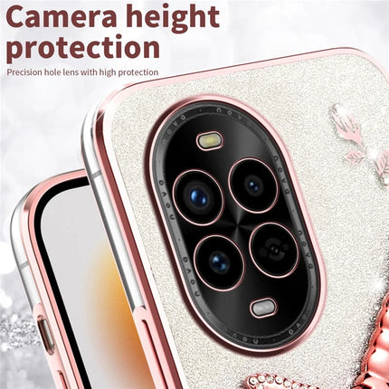 KADEM For Huawei nova 13 Pro 5G Case Dragonfly Kickstand TPU Flowers Glitter Phone Cover