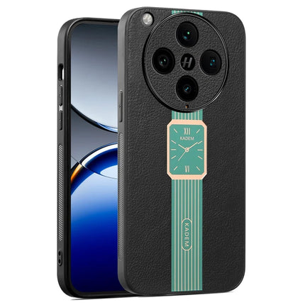 KADEM For Oppo Find X8 Pro 5G Case Leather+TPU+Acrylic Anti-Scratch Phone Cover - Green