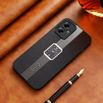 KADEM For Motorola Moto G55 5G Case Leather+TPU+Acrylic Anti-Scratch Phone Cover