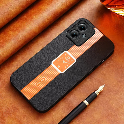 KADEM For Motorola Moto G55 5G Case Leather+TPU+Acrylic Anti-Scratch Phone Cover