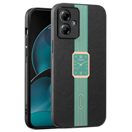 KADEM For Motorola Moto G55 5G Case Leather+TPU+Acrylic Anti-Scratch Phone Cover - Green