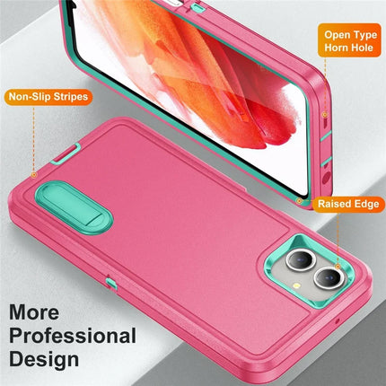 For Samsung Galaxy A06 Case Kickstand Phone Cover PC+Silicone+EVA 3-in-1 Design