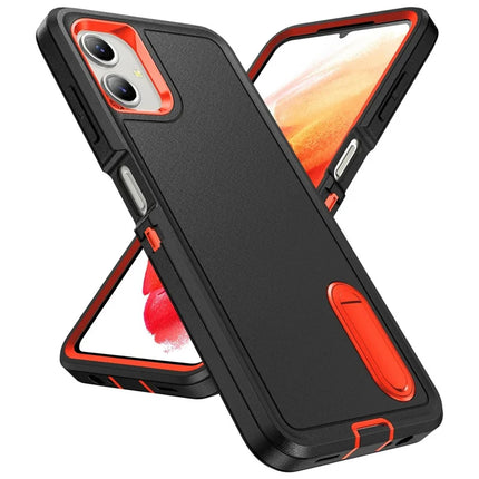 For Samsung Galaxy A06 Case Kickstand Phone Cover PC+Silicone+EVA 3-in-1 Design