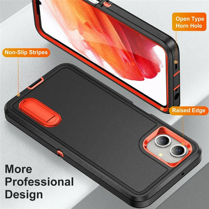 For Samsung Galaxy A06 Case Kickstand Phone Cover PC+Silicone+EVA 3-in-1 Design
