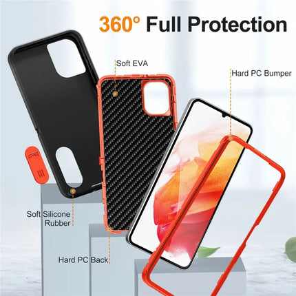 For Samsung Galaxy A06 Case Kickstand Phone Cover PC+Silicone+EVA 3-in-1 Design