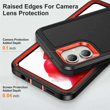 For Samsung Galaxy A06 Case Kickstand Phone Cover PC+Silicone+EVA 3-in-1 Design