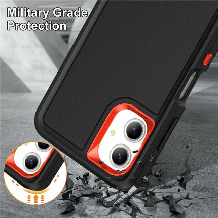 For Samsung Galaxy A06 Case Kickstand Phone Cover PC+Silicone+EVA 3-in-1 Design