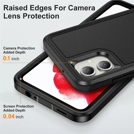 For Samsung Galaxy A06 Case Kickstand Phone Cover PC+Silicone+EVA 3-in-1 Design
