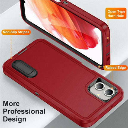 For Samsung Galaxy A06 Case Kickstand Phone Cover PC+Silicone+EVA 3-in-1 Design